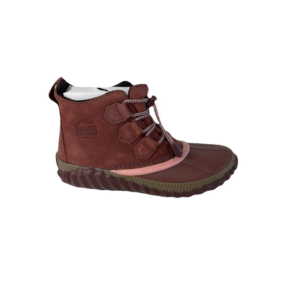Sorel Youth Out n About Plus Redwood Color Boots Size 1Y No Box